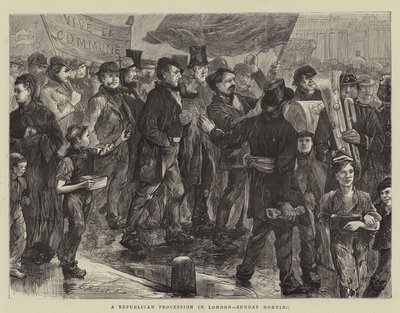 Una procesión republicana en Londres, domingo por la mañana de Edwin Buckman